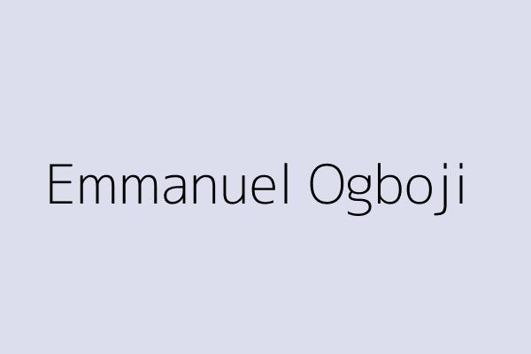 Emmanuel Ogboji
